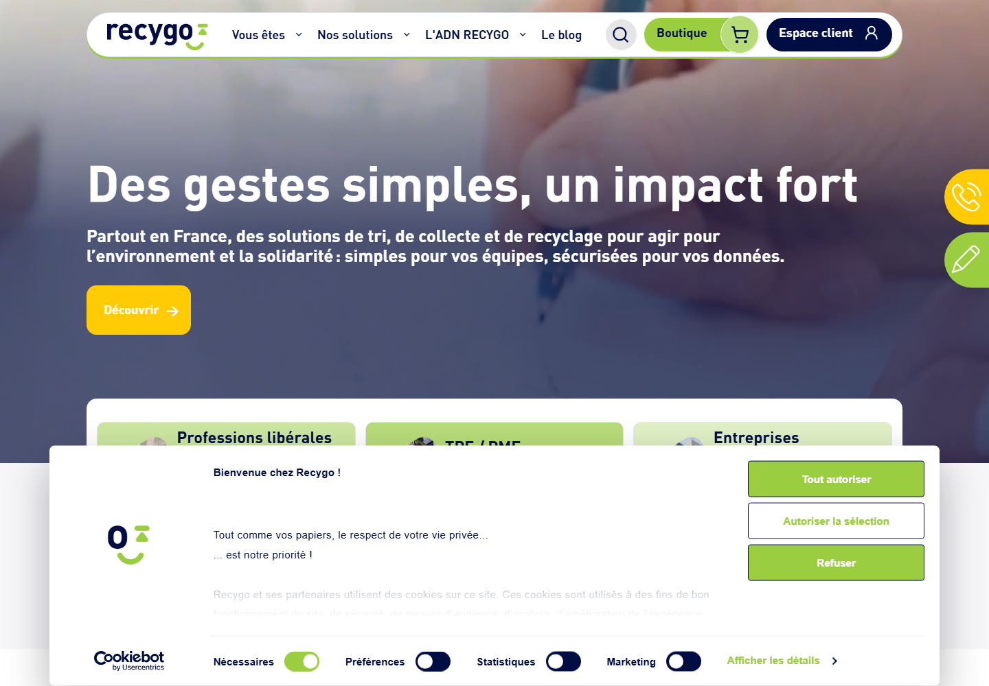 Apercu du site RECYGO.fr